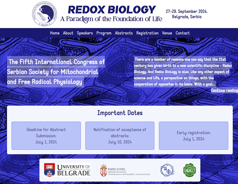 The Fifth International Congress of the Serbian Society for Mitochondrial and Free-Radical Physiology (SSMFRP)